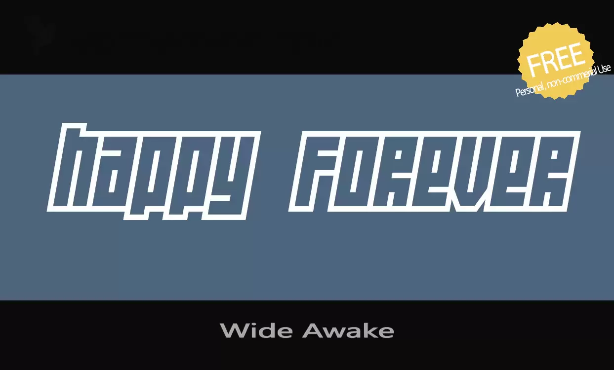 「Wide-Awake」字体效果图
