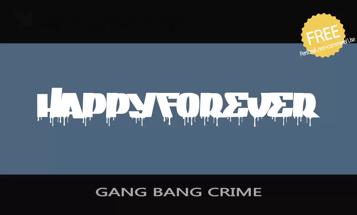 「GANG-BANG-CRIME」字体效果图