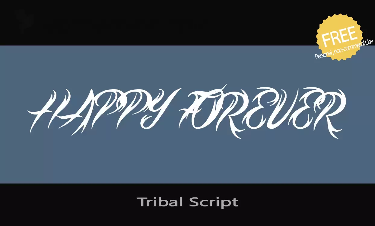 Font Sample of Tribal-Script
