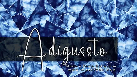 「Adigussto」字体排版样式