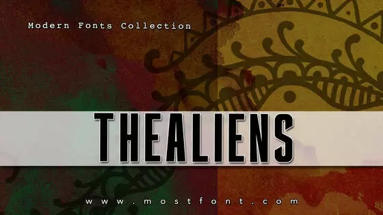 「Thealiens」字体排版样式