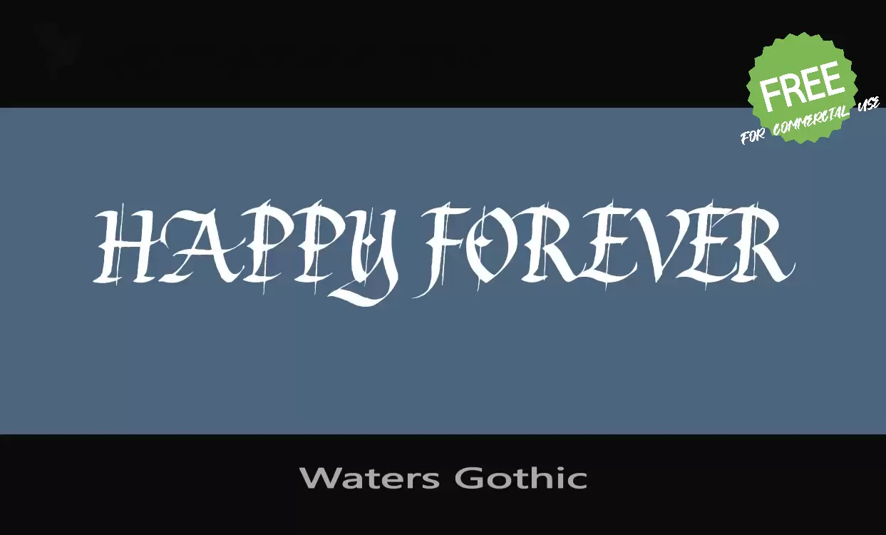 Font Sample of Waters-Gothic