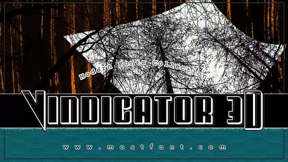「Vindicator-3D」字体排版图片