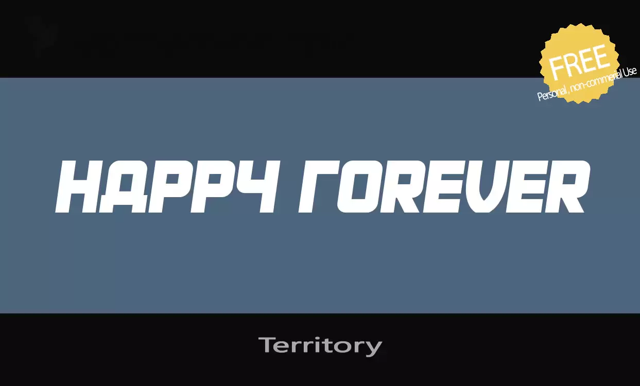 Font Sample of Territory