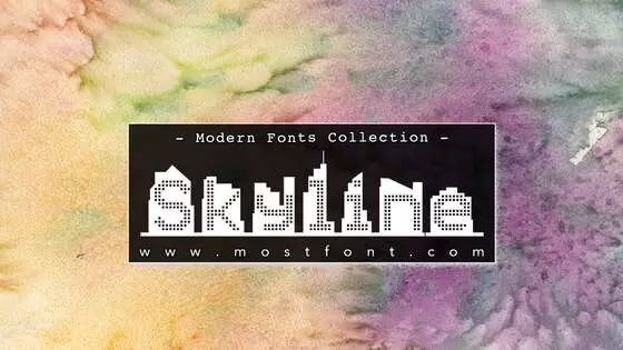 「Skyline」字体排版图片