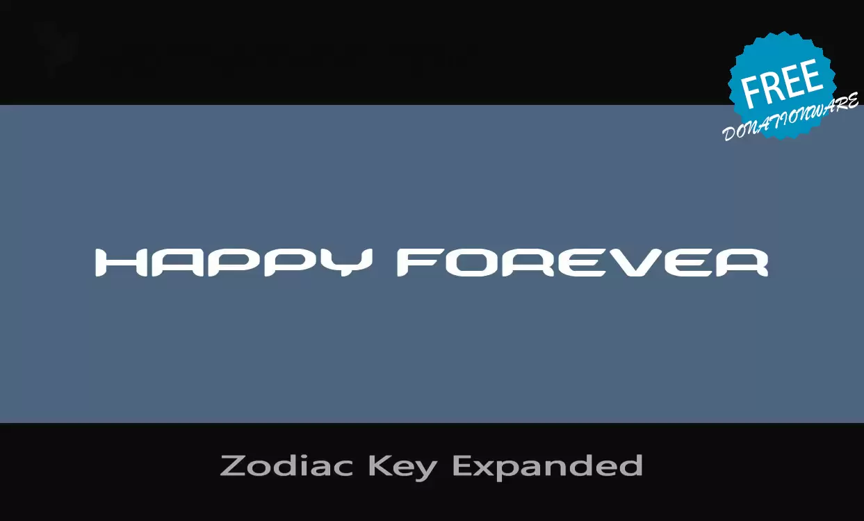 「Zodiac-Key-Expanded」字体效果图