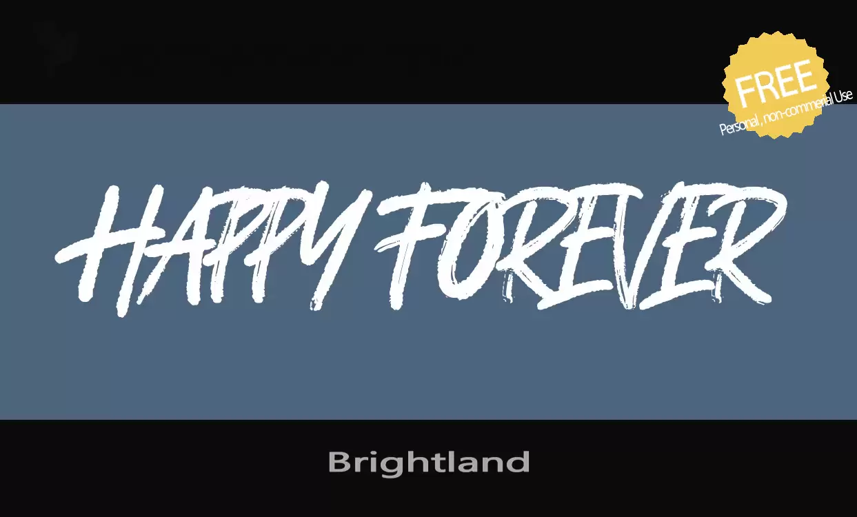 「Brightland」字体效果图