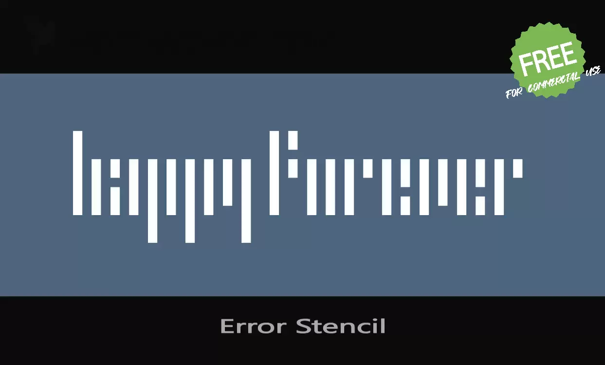 「Error-Stencil」字体效果图