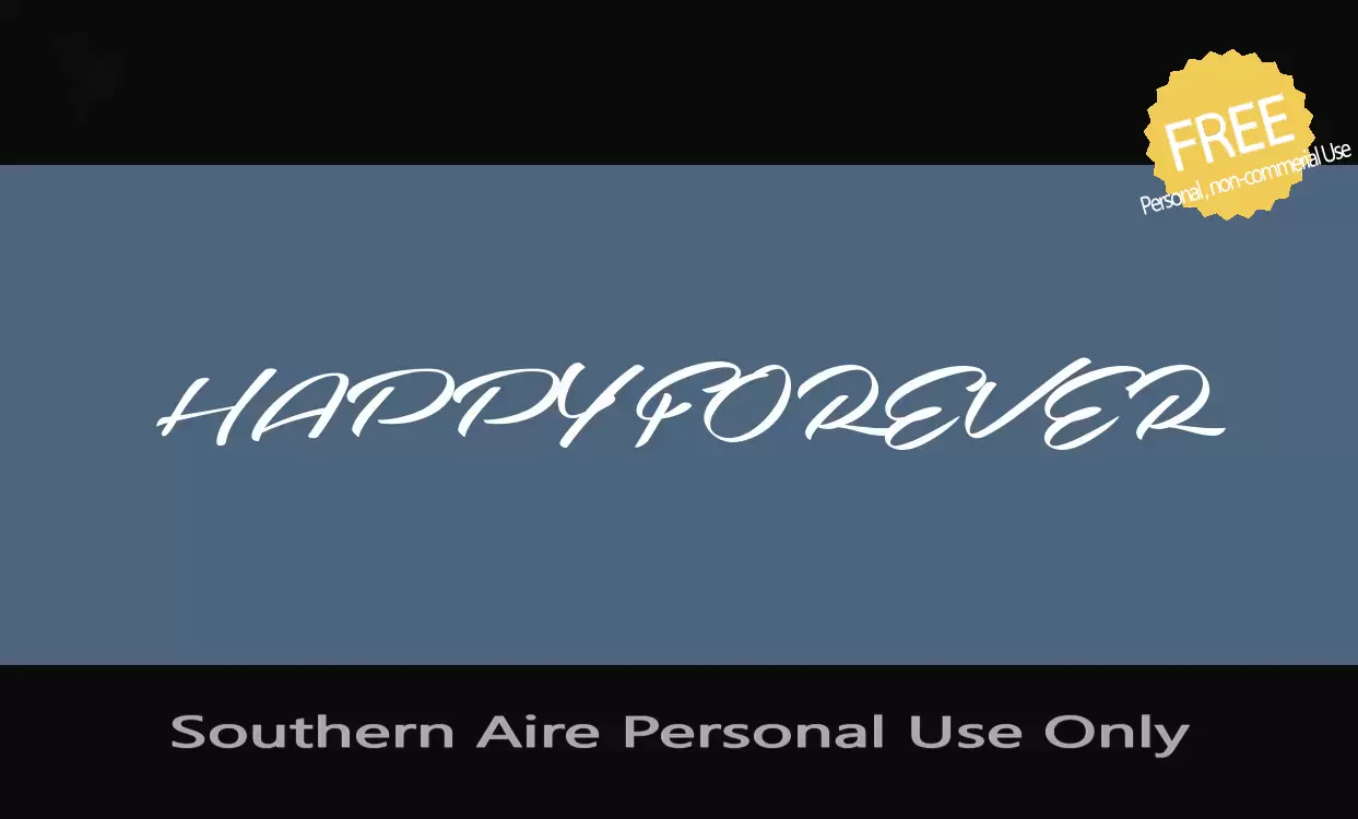 「Southern-Aire-Personal-Use-Only」字体效果图