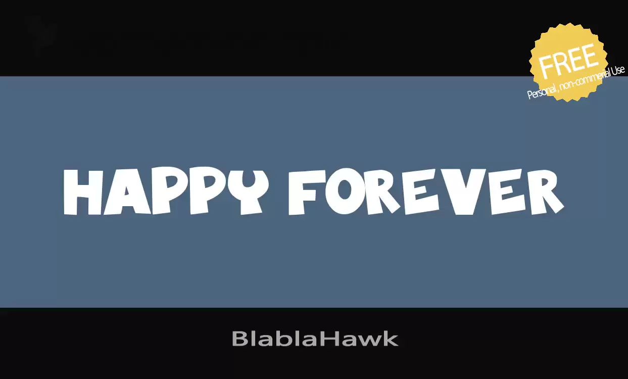 「BlablaHawk」字体效果图