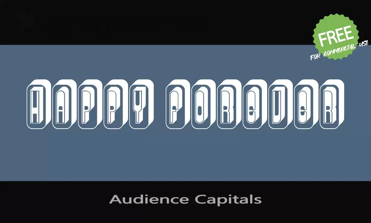Font Sample of Audience-Capitals