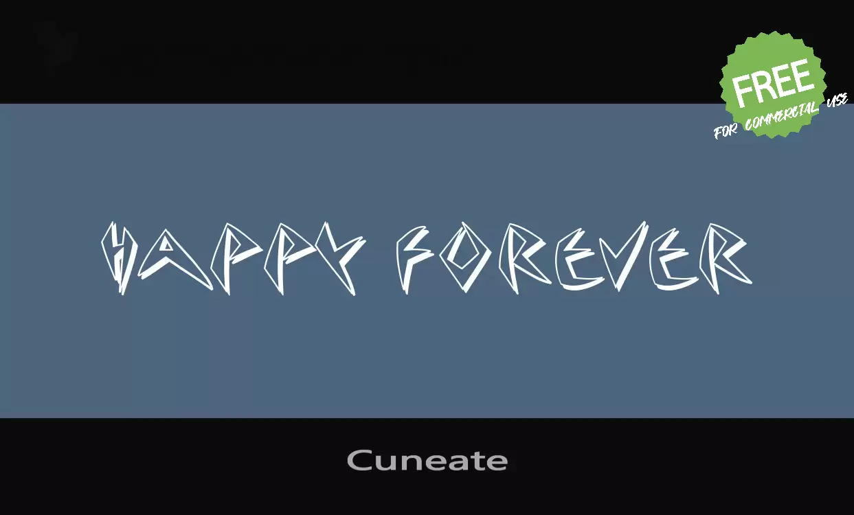 Font Sample of Cuneate