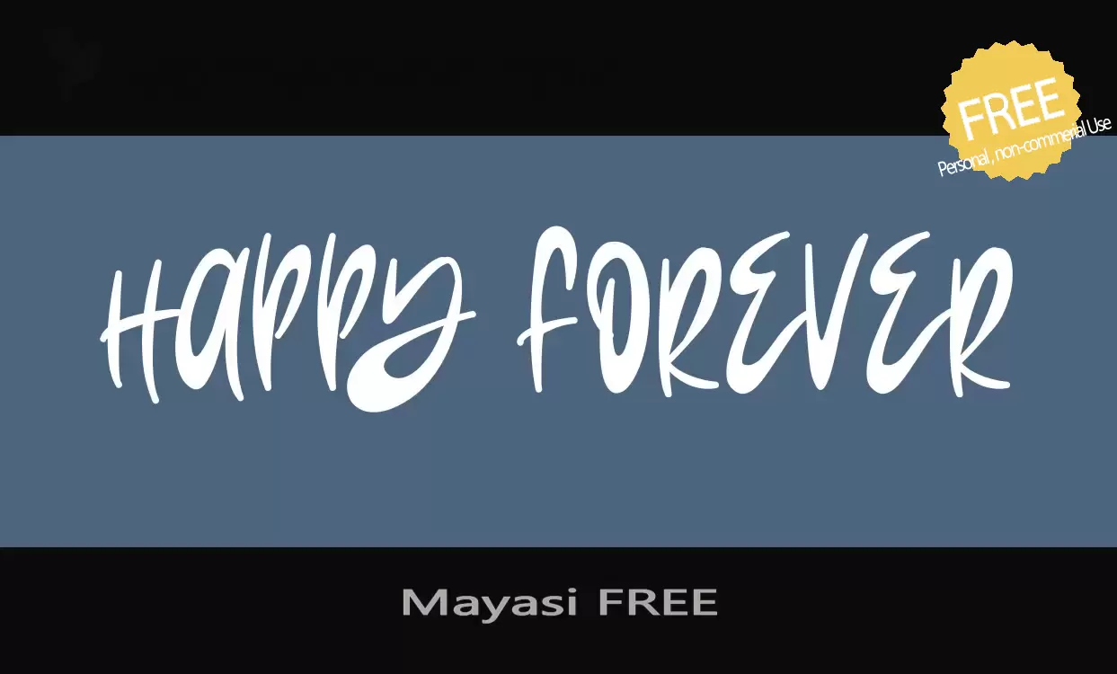 「Mayasi-FREE」字体效果图