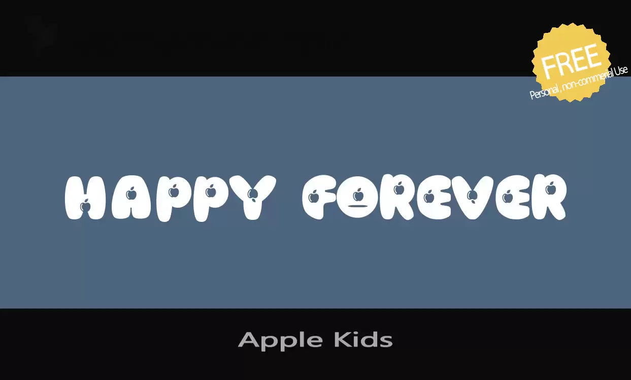 「Apple-Kids」字体效果图