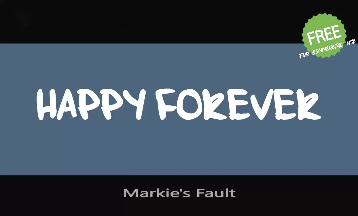 「Markie's-Fault」字体效果图