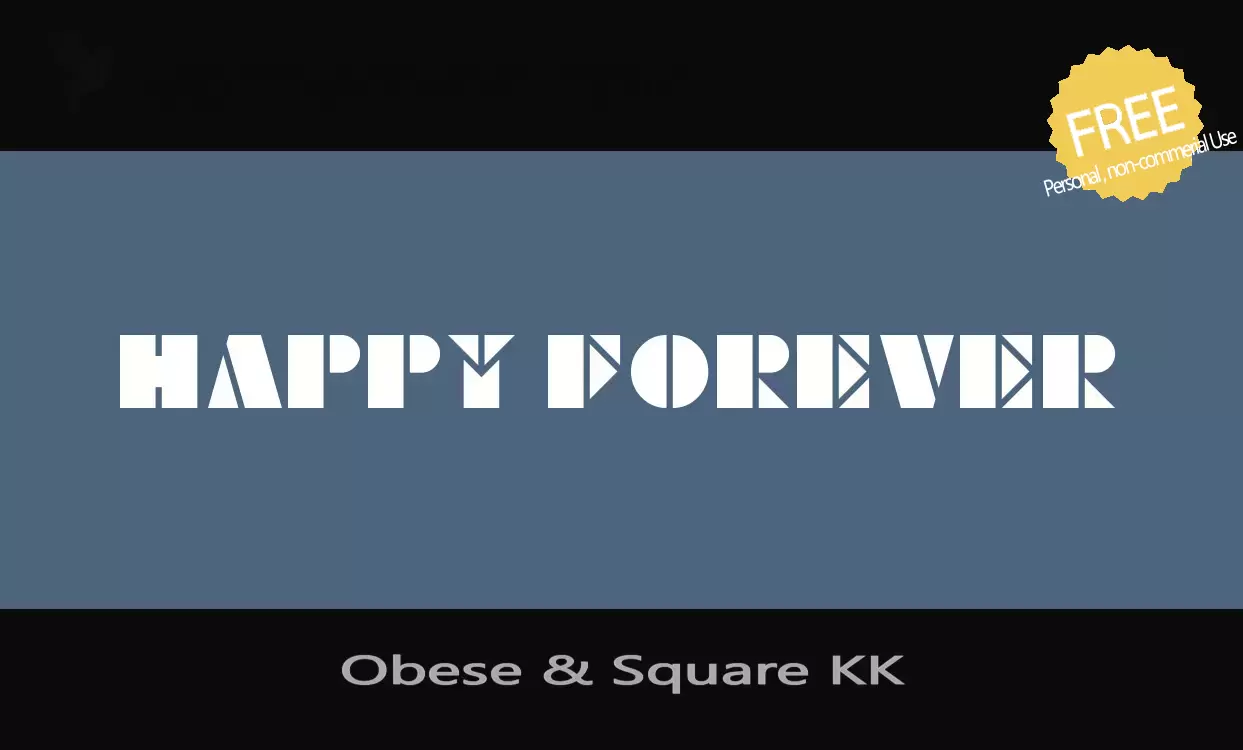 「Obese-&-Square-KK」字体效果图