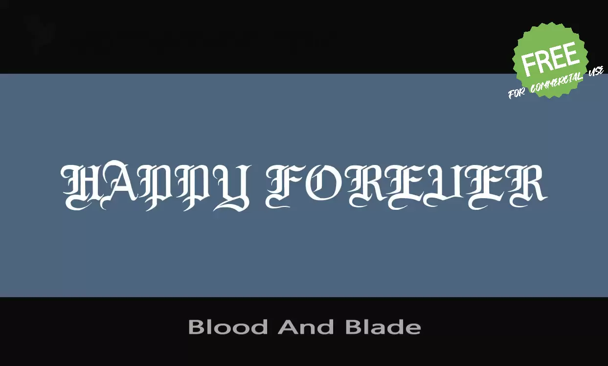 「Blood-And-Blade」字体效果图