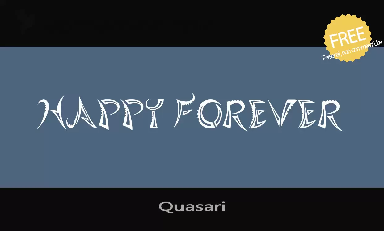 Font Sample of Quasari