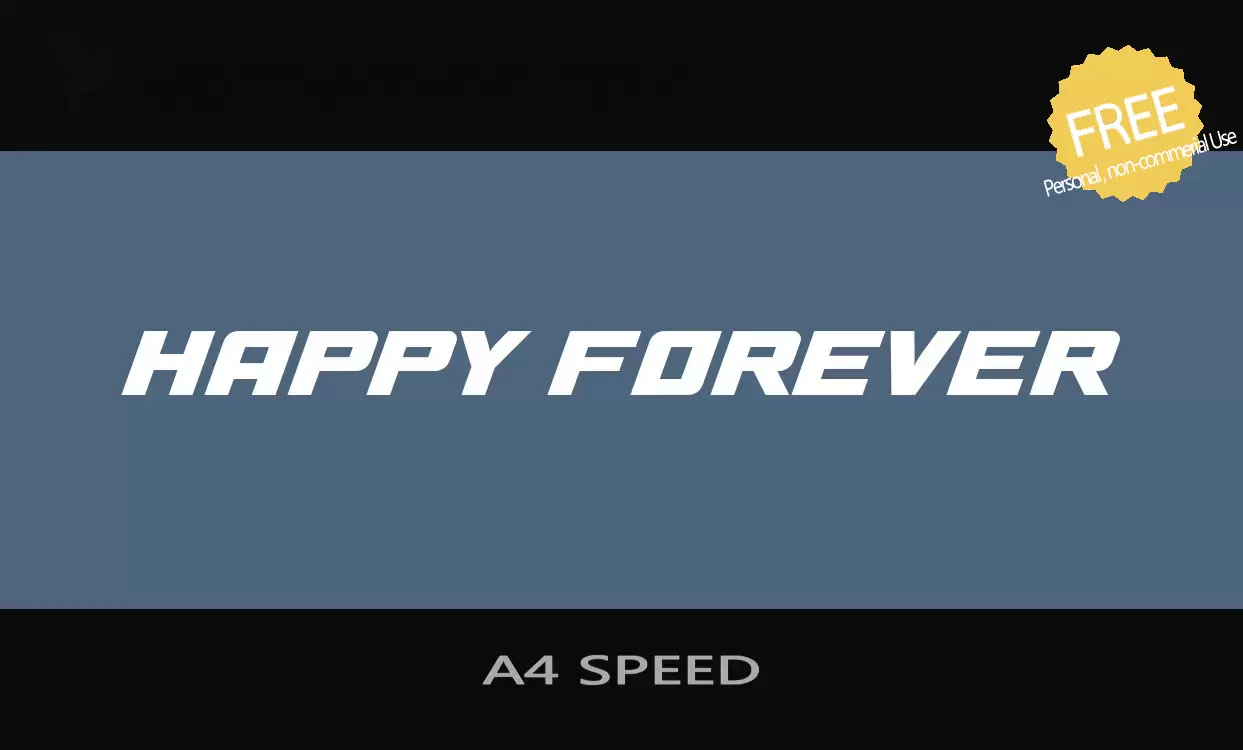 「A4-SPEED」字体效果图