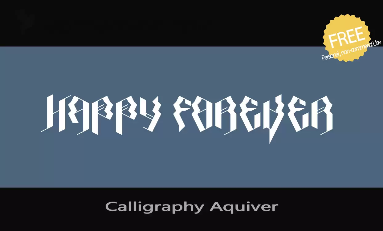 「Calligraphy-Aquiver」字体效果图