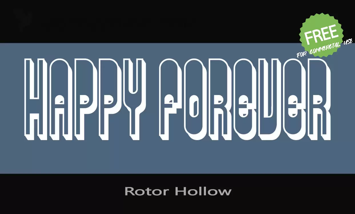「Rotor-Hollow」字体效果图