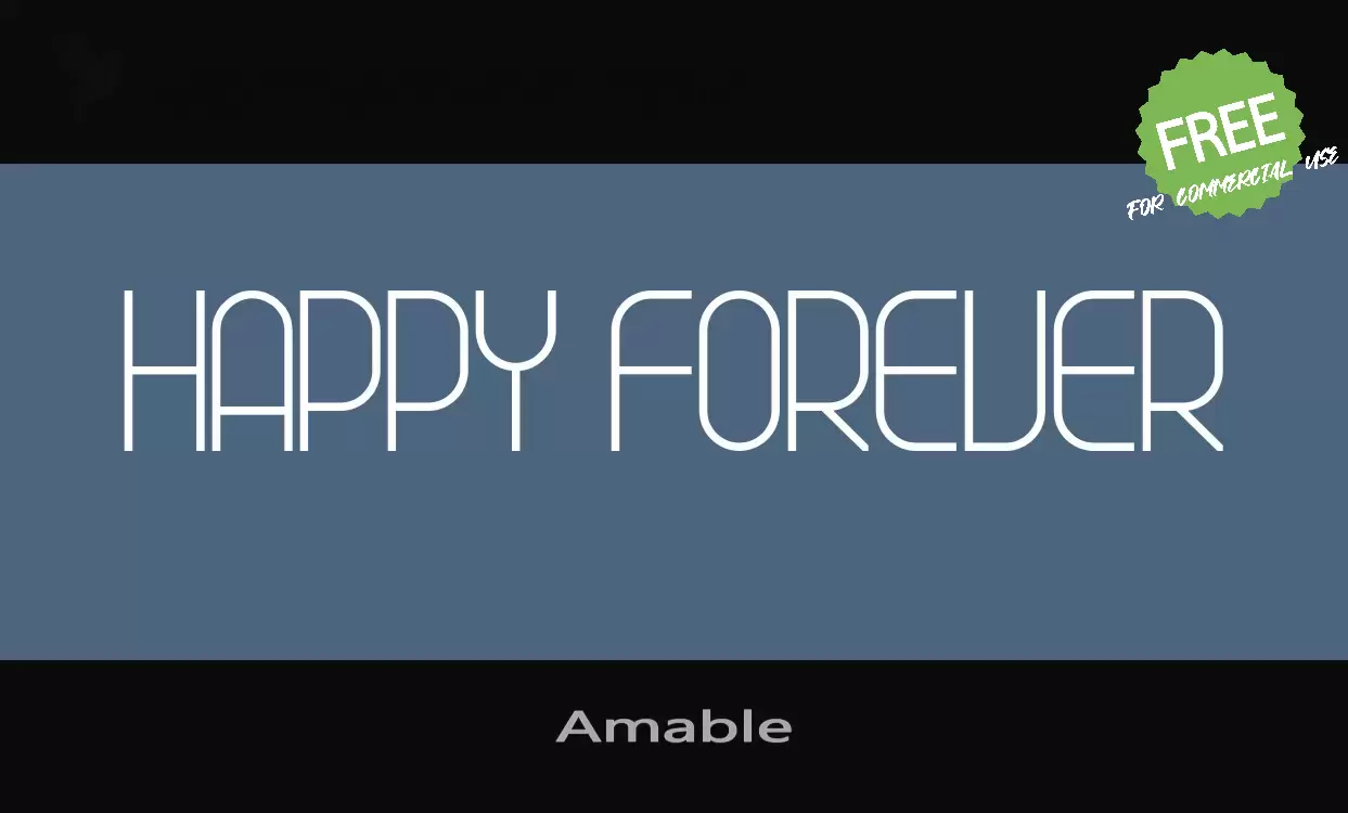 Font Sample of Amable
