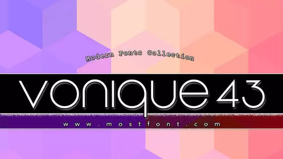 「Vonique-43」字体排版样式