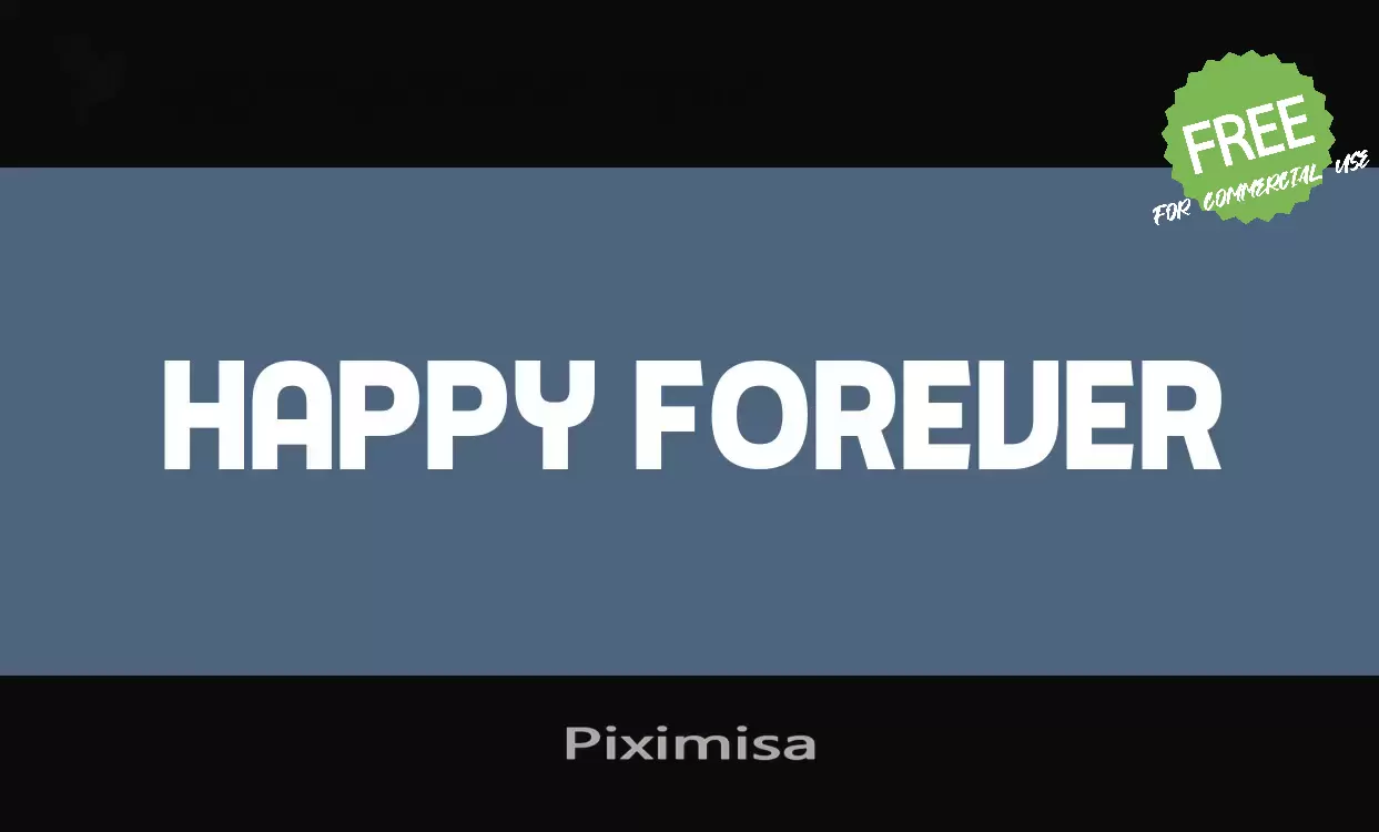 Font Sample of Piximisa