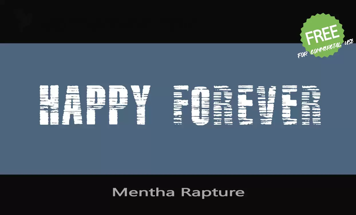 「Mentha-Rapture」字体效果图