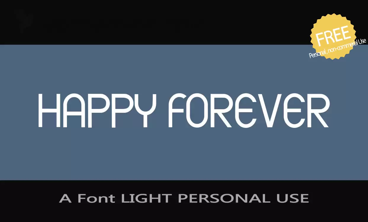 「A-Font-LIGHT-PERSONAL-USE」字体效果图