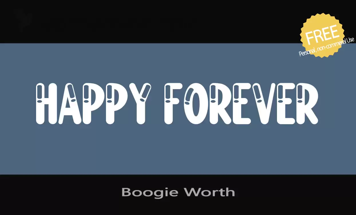 「Boogie-Worth」字体效果图