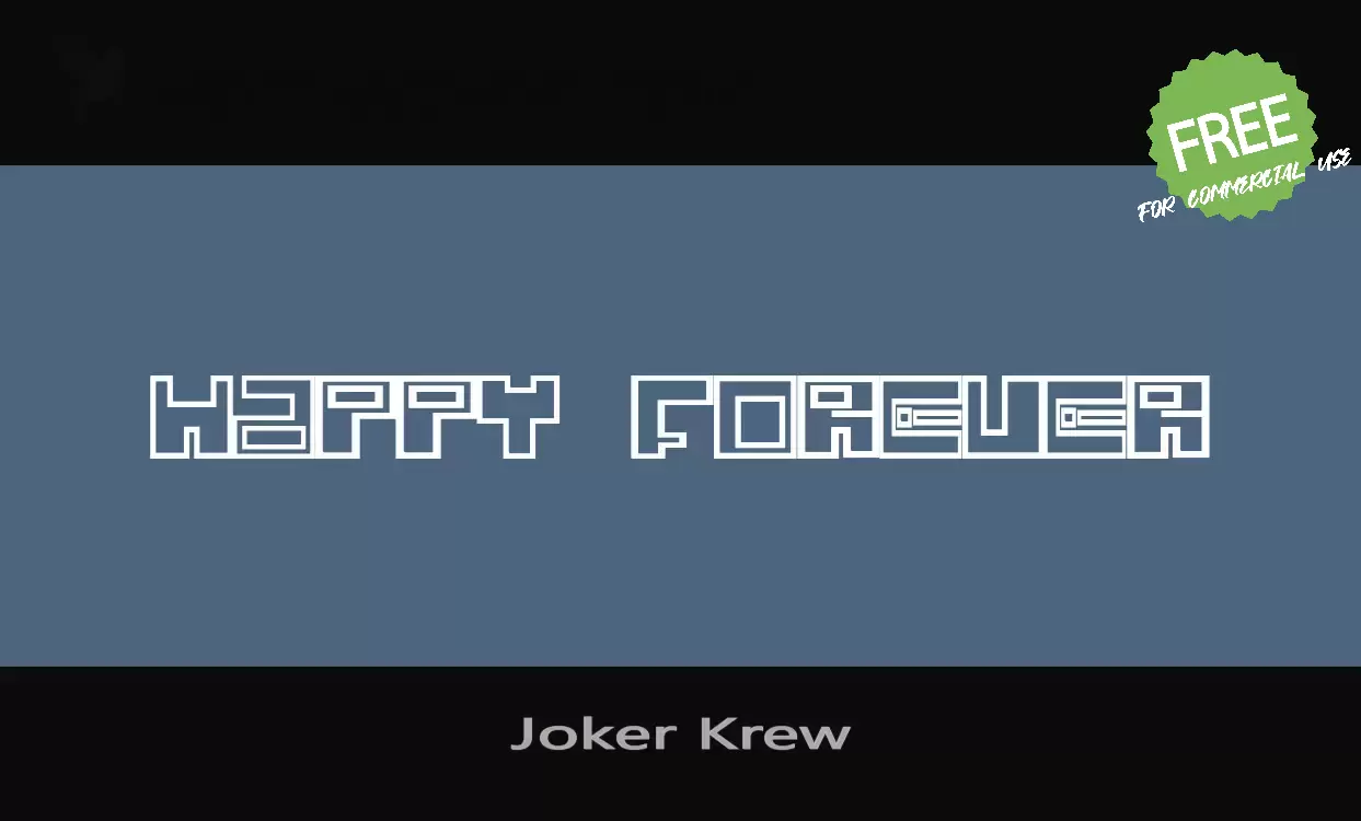 「Joker-Krew」字体效果图
