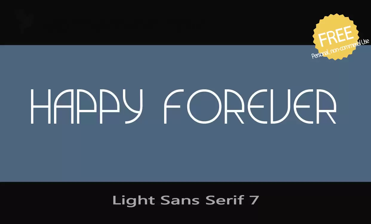 「Light-Sans-Serif-7」字体效果图
