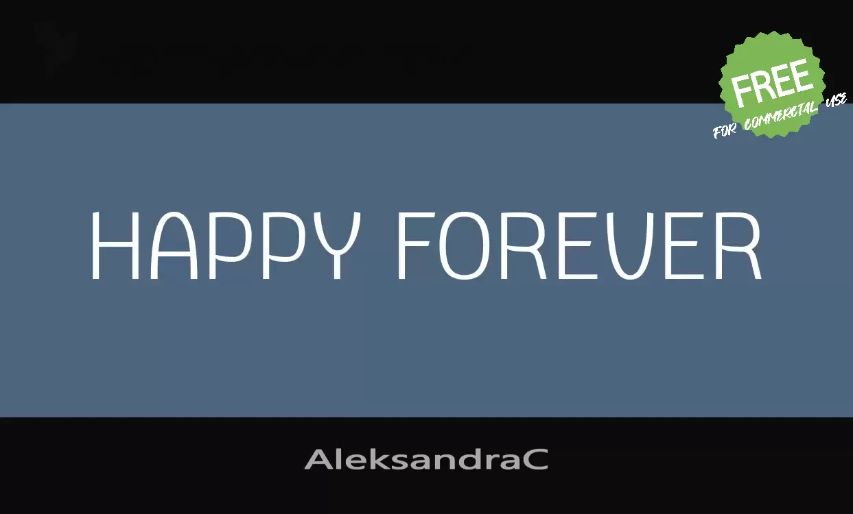 「AleksandraC」字体效果图