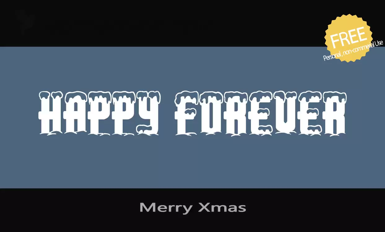 「Merry-Xmas」字体效果图