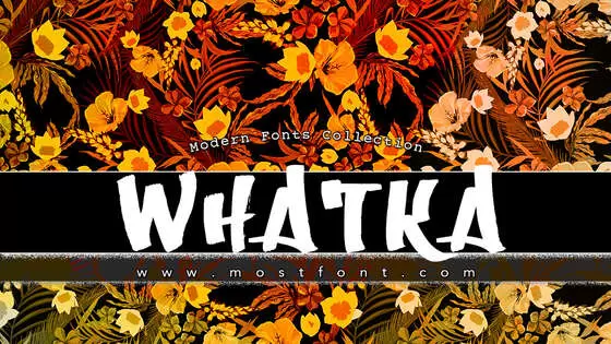 「Whatka」字体排版样式