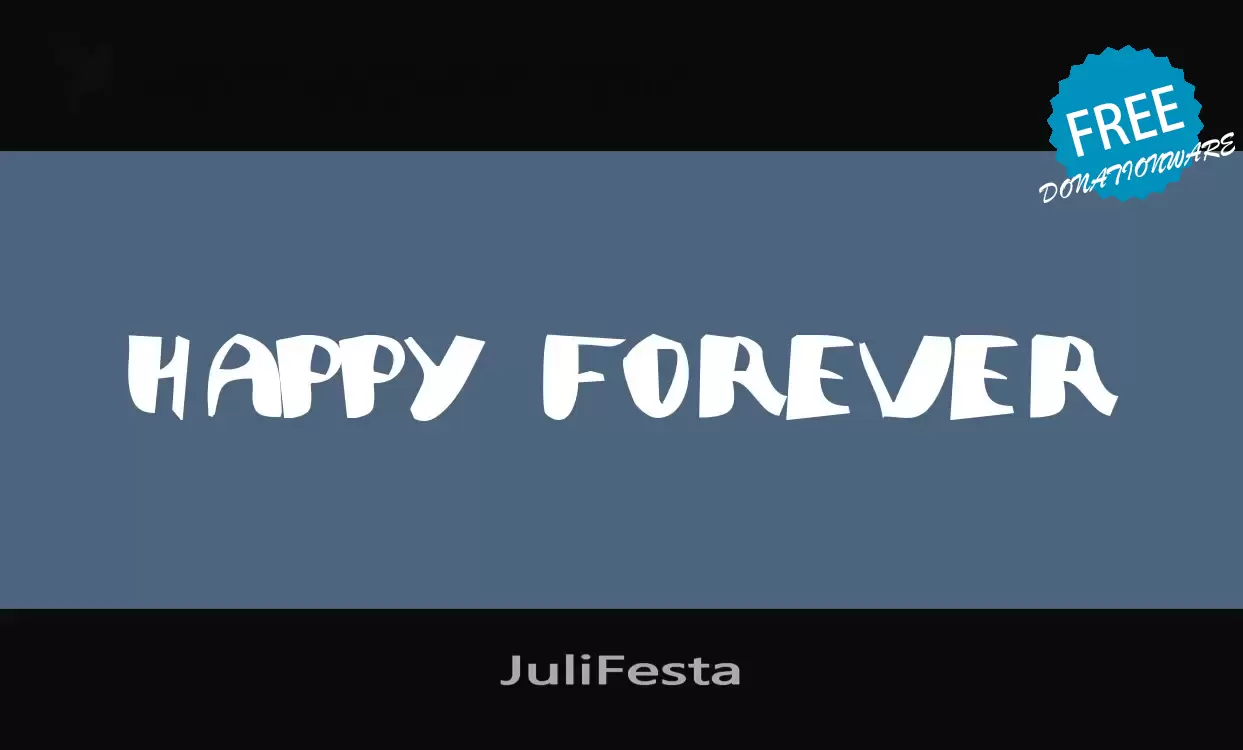 「JuliFesta」字体效果图