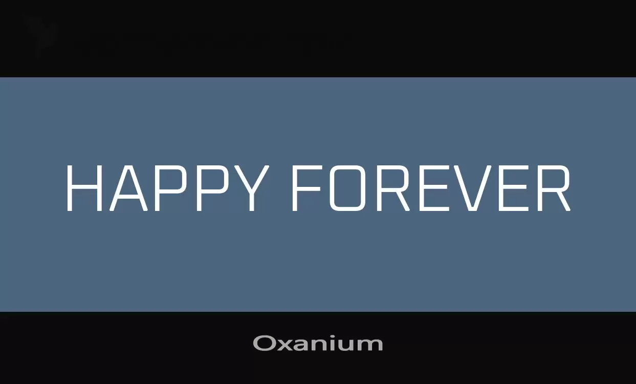 「Oxanium」字体效果图