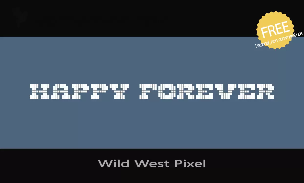 Font Sample of Wild-West-Pixel
