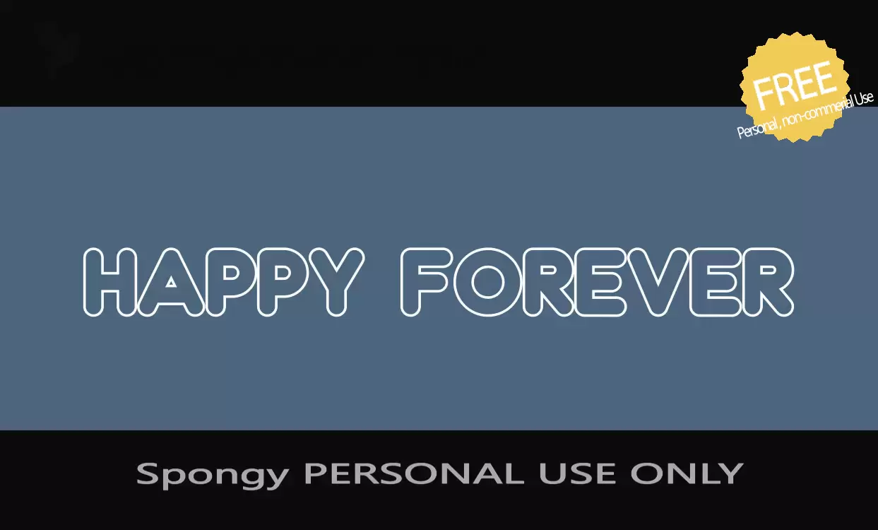 「Spongy-PERSONAL-USE-ONLY」字体效果图