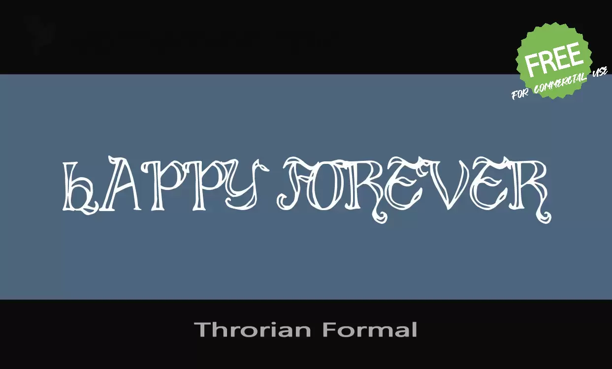 「Throrian-Formal」字体效果图