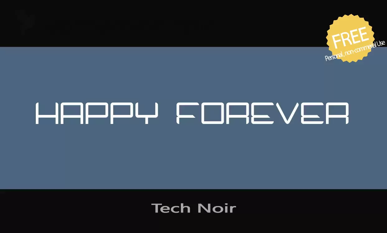 「Tech-Noir」字体效果图