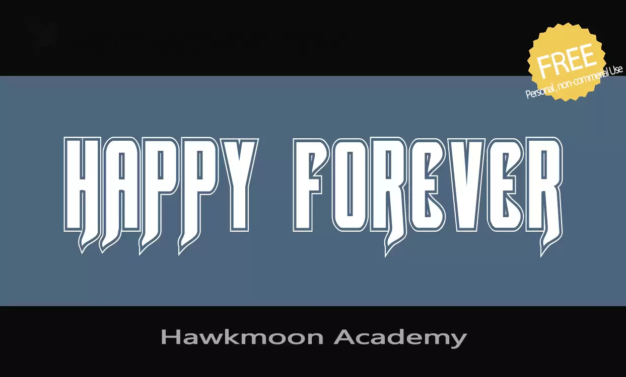 「Hawkmoon-Academy」字体效果图