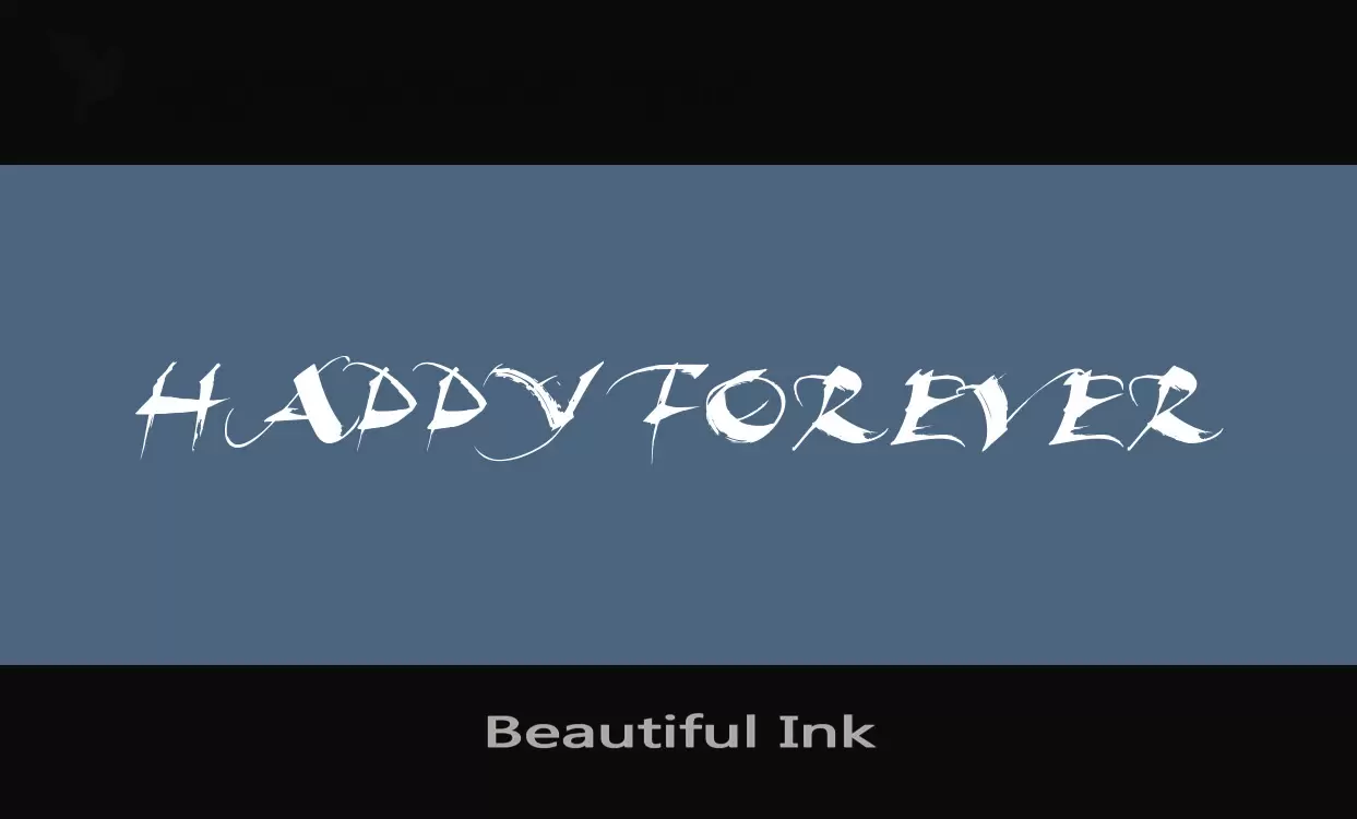 「Beautiful-Ink」字体效果图