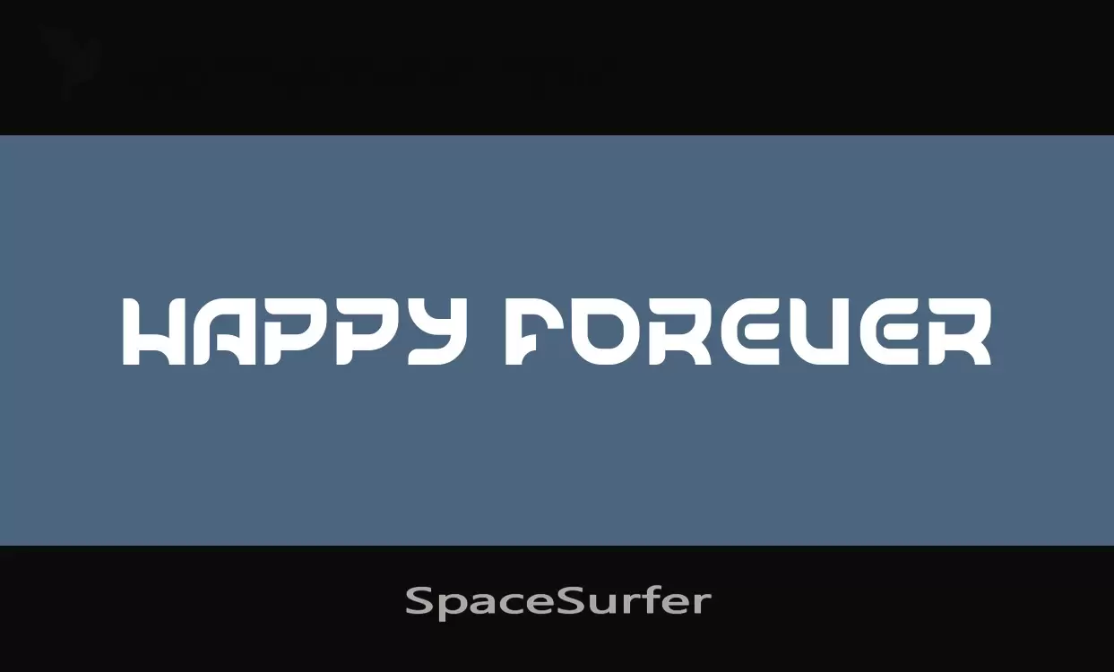 Font Sample of SpaceSurfer