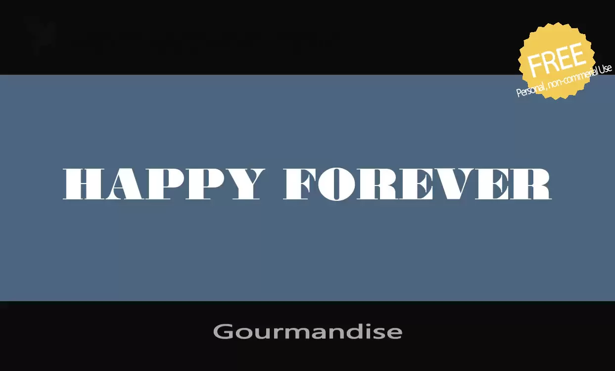 「Gourmandise」字体效果图