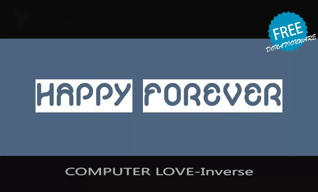 「COMPUTER-LOVE-Inverse」字体效果图