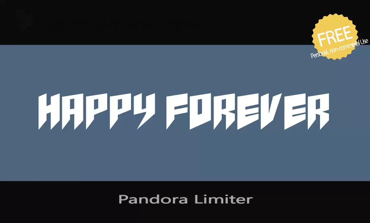 Font Sample of Pandora-Limiter