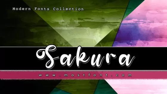 「Sakura」字体排版图片