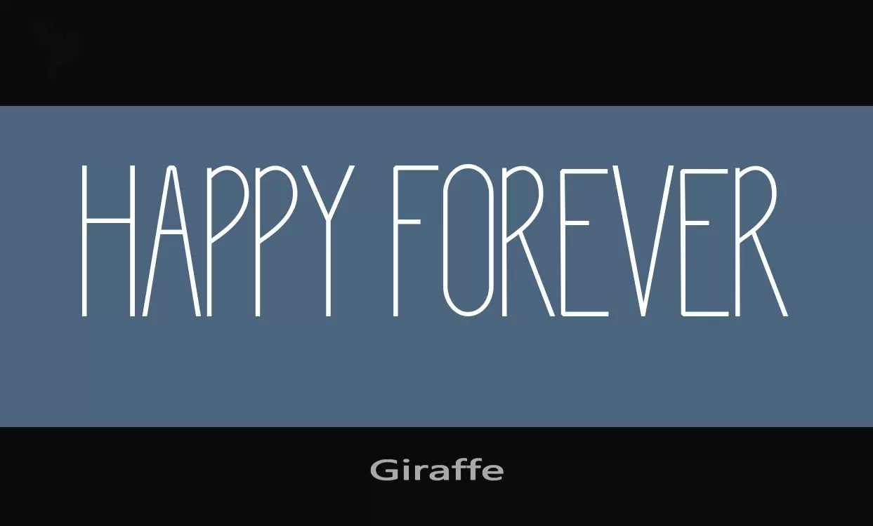 「Giraffe」字体效果图